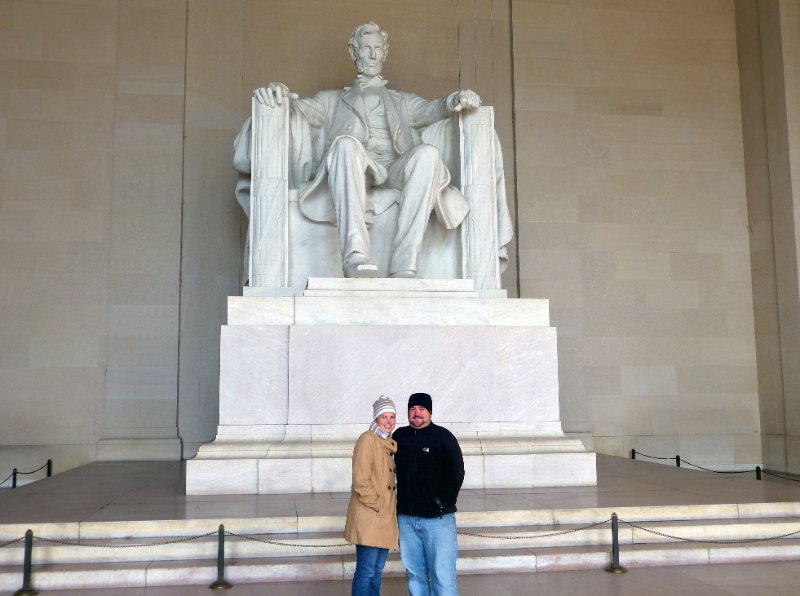 Standing by Abe